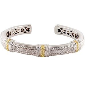 Judith Ripka Silver and Gold Bracelet